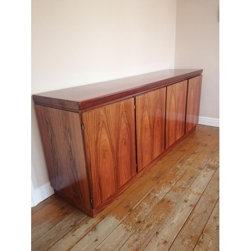 462 - A Danish Skovby rosewood sideboard, mid century sideboard by Skovby Möbekfabrik, four doors with she... 