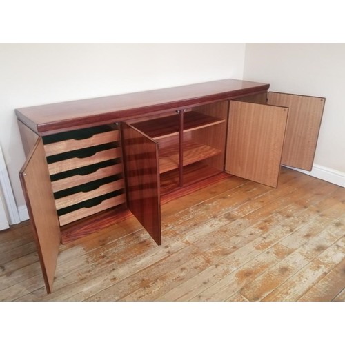 462 - A Danish Skovby rosewood sideboard, mid century sideboard by Skovby Möbekfabrik, four doors with she... 