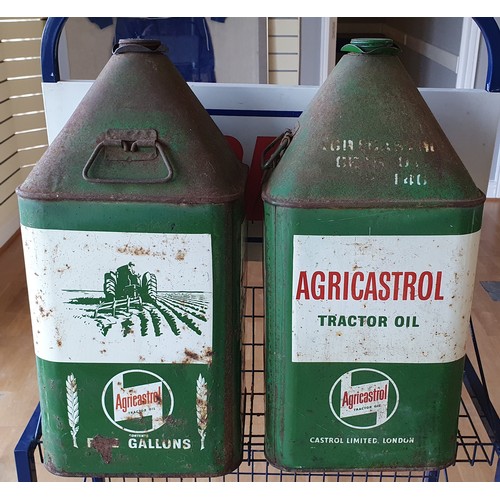 65 - Two Castrol 5 gallon Tractor oil cans (2).