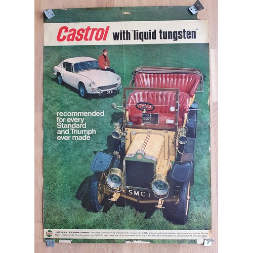 113 - A Castrol/Triumph GT6 MkI advertising poster, 84 x 59 cm.