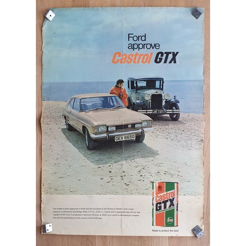 114 - A Castrol/Ford Capri 3.0 MkI advertising poster, 84 x 59 cm.