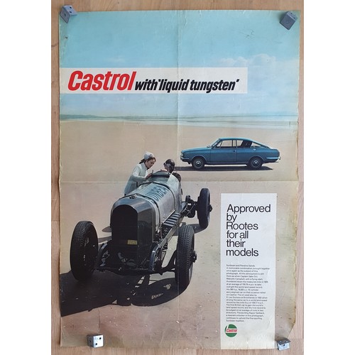 117 - A Castrol/Sunbeam Rapier/Malcolm Campbell land Speed Record advertising poster, 84 x 59 cm.