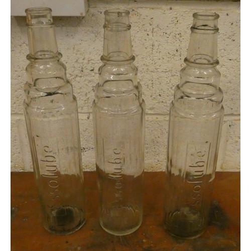 84 - Three Essolube glass bottles (3).