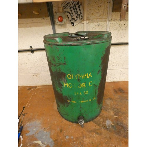 79 - An Olympia Motor Oil 10 gallon dispenser, height 51 cm.