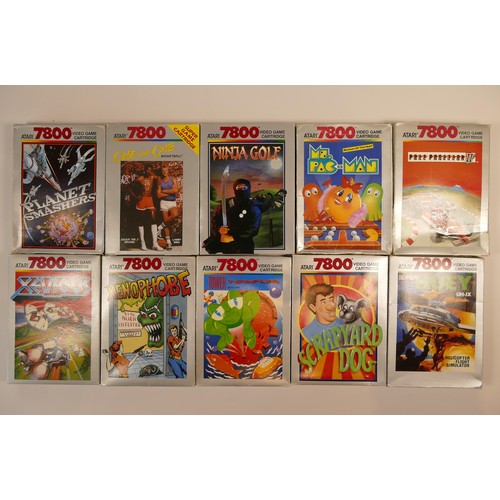 39 - Collection of thirty Atari 7800 boxed cartridge games with instructions including- Mario Bros, Ms Pa... 