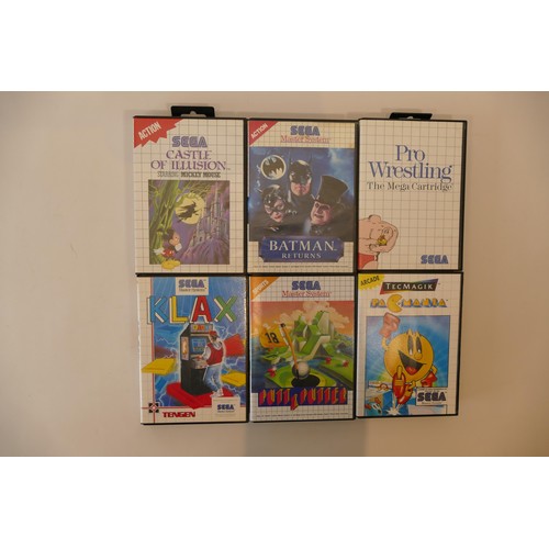 40 - Collection of over fifty Sega Master System games from 1980s/1990 including games- Ms, Pac-Man, Soni... 