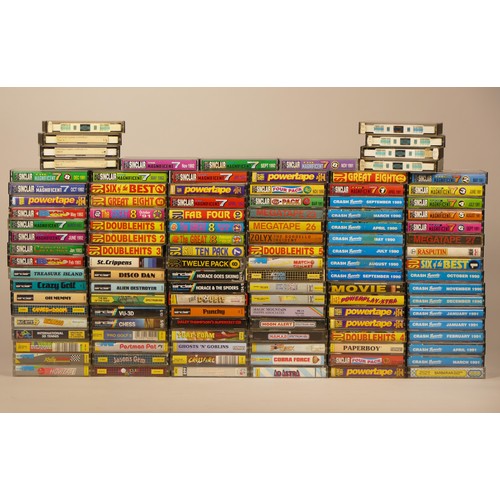 47 - A large collection of over a hundred cased Sinclair Spectrum 48k/128 cassette games. Including class... 