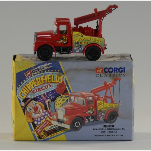 101 - Boxed Corgi classics 'Chipperfields Circus' including- Scammel highwayman with crane (97886), Advanc... 