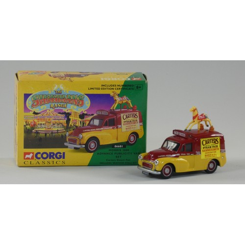 103 - A boxed Corgi classics - The Showman's Range including, Scammell highwayman crane set (16101), Six f... 