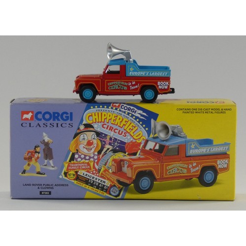 104 - Four boxed Corgi classics- Chipperfields Circus to include- Scammell highwayman trailer & caravan (9... 