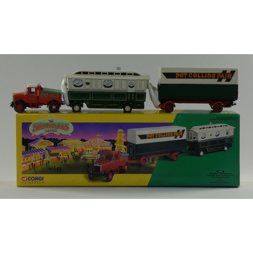 107 - A collection of four boxed Corgi classics, 'The Showman's Range'. Including- Leylan 8 wheel rigid tr... 