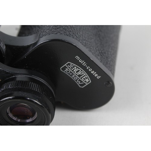 281 - Carl Zeiss Jena Jenoptem 10x50W BINOCULARS Multi-Coated w/ Original Case  These binoculars are WORKI... 