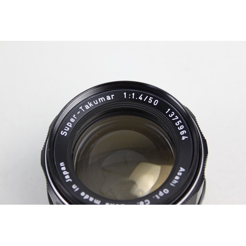 319 - Super-Takumar 50mm F/1.4 Lens M42 Screw Fit w/ Lens Caps  Lens is MECHANICALLY WORKING Aperture blad... 