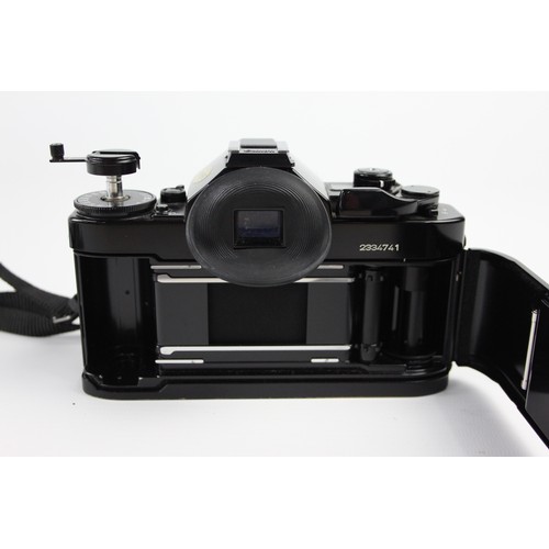 332 - Canon A-1 35mm SLR Film Camera (Body ONLY) All Black Colour-Way w/ Instructions  NOTE: Camera has CA... 