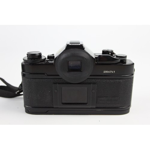 332 - Canon A-1 35mm SLR Film Camera (Body ONLY) All Black Colour-Way w/ Instructions  NOTE: Camera has CA... 