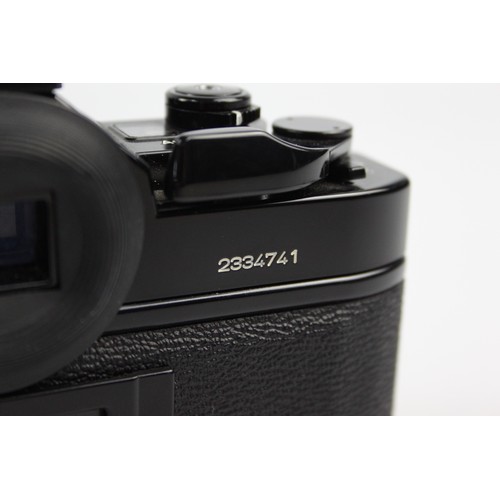 332 - Canon A-1 35mm SLR Film Camera (Body ONLY) All Black Colour-Way w/ Instructions  NOTE: Camera has CA... 