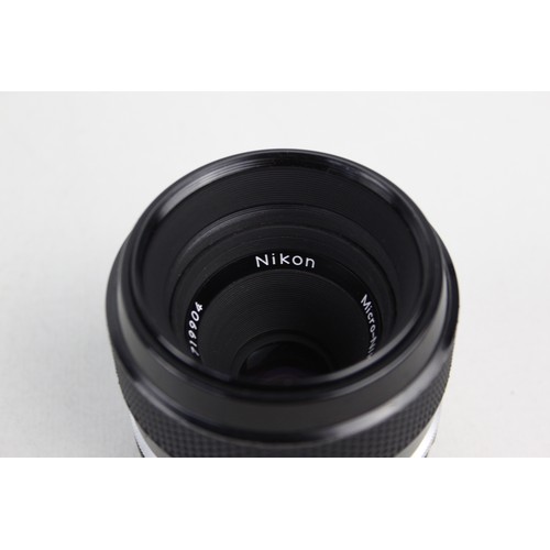 316 - Nikon Micro-Nikkor-P Auto 55mm F/3.5 Lens  Lens is mechanically working Aperture blades are responsi... 