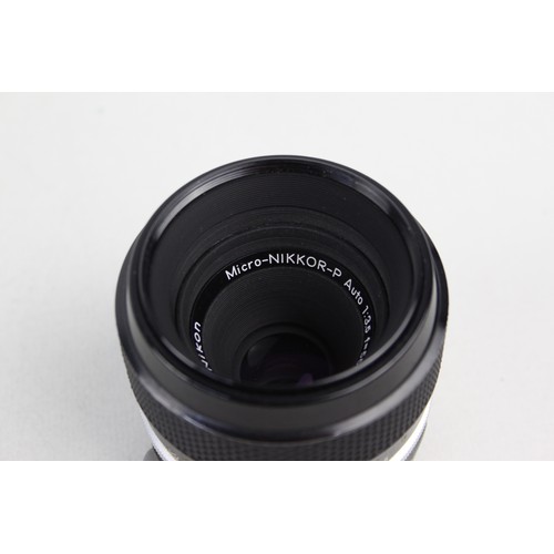 316 - Nikon Micro-Nikkor-P Auto 55mm F/3.5 Lens  Lens is mechanically working Aperture blades are responsi... 