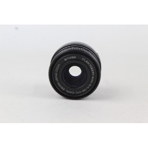 317 - Carl Zeiss Jena Flektogon Auto 35mm F/2.4 MC Lens M42 Screw Fit w/ Lens Caps  Lens is MECHANICALLY W... 