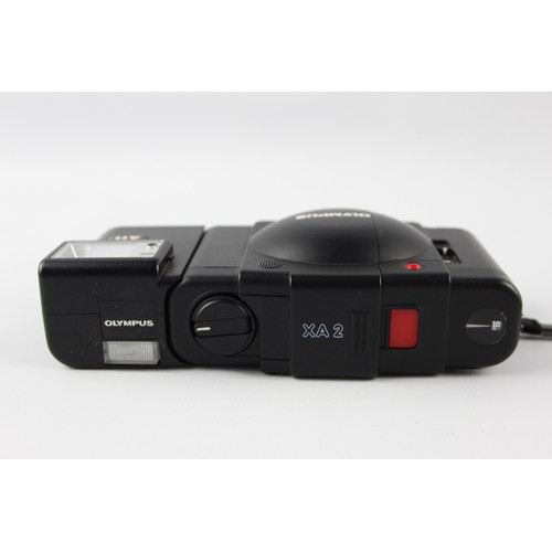 341 - Olympus XA 2 Compact Film Camera w/ A11 Flash & Original Box  This camera is WORKING and in a good c... 