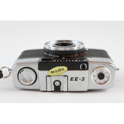 337 - Olympus Pen EE-3 Half Frame Film Camera D. Zuiko 28mm F/3.5 Lens  This camera is WORKING and in a go... 