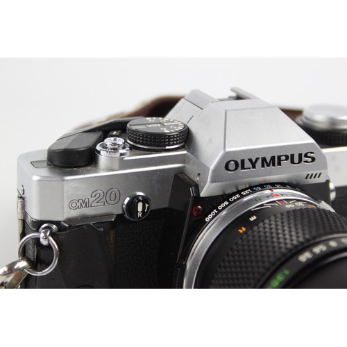 294 - Olympus OM20 SLR Film Camera w/ Olympus OM-System 135mm F/3.5 Lens  The camera is WORKING and in a g... 