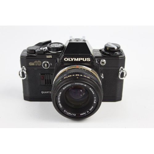 291 - Olympus OM10 Quartz SLR Film Camera (All Black) w/ Olympus OM-System 50mm F/1.8 Lens & Case (This se... 