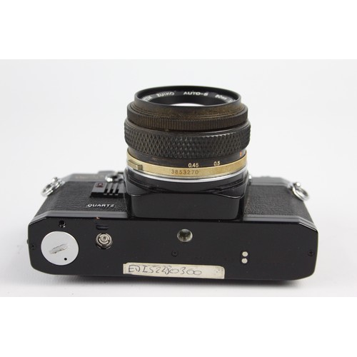 291 - Olympus OM10 Quartz SLR Film Camera (All Black) w/ Olympus OM-System 50mm F/1.8 Lens & Case (This se... 