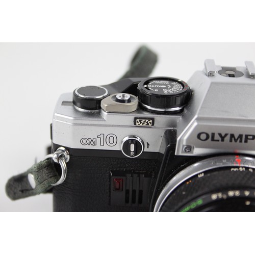 292 - Olympus OM10 SLR Film Camera w/ Olympus OM-System 50mm F/1.8 Lens & Case (This set does NOT include ... 