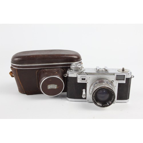 329 - Zeiss Ikon Contax IIa Circa 1950s Carl Zeiss Jena Sonnar 5cm F/2 T lens  For SPARES/REPAIRS Rewind l... 