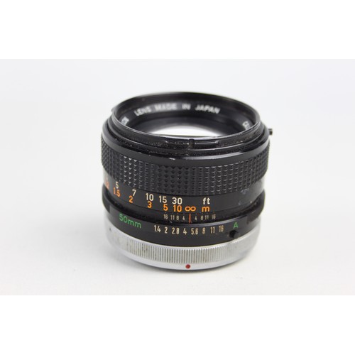 323 - Canon FD 50mm F/1.4 S.S.C. Breech Lock Lens  Lens is MECHANICALLY WORKING Aperture blades are respon... 