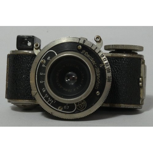 344 - Small F. Deckel-Lunchen Compur-Rapid 45mm camera, no. 3046186 cira 1934