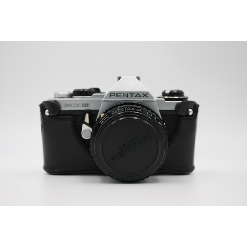 313 - Pentax ME Super SLR Film Camera w/ SMC Pentax-A 50mm F/1.7 Lens  The camera is WORKING and in a good... 