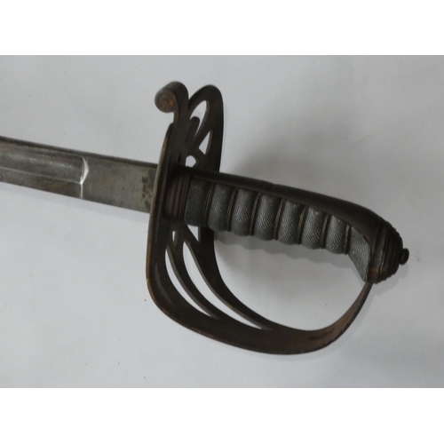 29 - A Victorian light infantry officer's sword, by Reilly of London, length 85cm, nickel plated steel Go... 