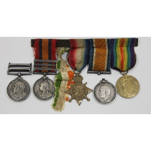 102 - A group of five, awarded to 81025/96722 Gnr D. J. Mitchell, Royal Artillery, Queens South Africa thr... 