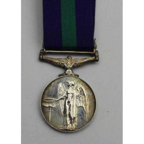 104 - A General Service medal 1918-62, with Canal Zone bar, awarded to Jnr Tech F.L. Morris, RAF.