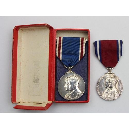 68 - A 1937 George VI and Elizabeth Coronation medal, case and a 1935 George V and Mary Jubilee medal (2)... 