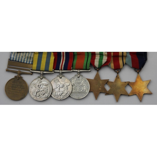 112 - A group of seven to GNR F. Park, R.A., 1939-45 Star, Africa Star, Italy Star, Defence Medal, War Med... 