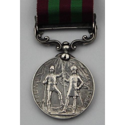 115 - A Victoria India General Service medal, awarded to Pte J. Parkinson, 1st Batt East Lancs Regiment, w... 