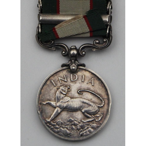 116 - George VI, India General Service medal, awarded to 4388150 Pte. F.N. Baldwin, Green Howards, two bar... 