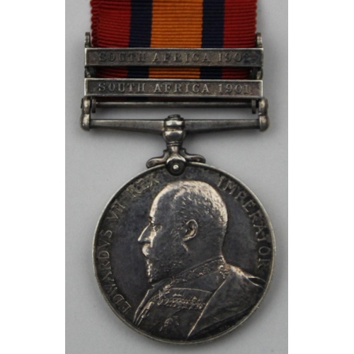 119 - Edward VII, Kings South Africa, awarded to Pte. J. Coleman, R.L. Munster Fusiliers, two bars South A... 