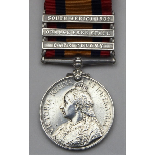 120 - Victoria, Queens South Africa medal, awarded to Pte. J. Griffin, Yorkshire & Lancashire Regiment, th... 