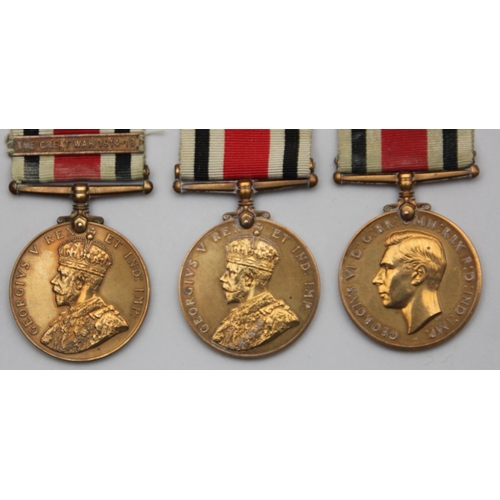 123 - Three Special Constabulary medals, George V awarded to Albert Bond, with The Great War 1914-18 bar, ... 