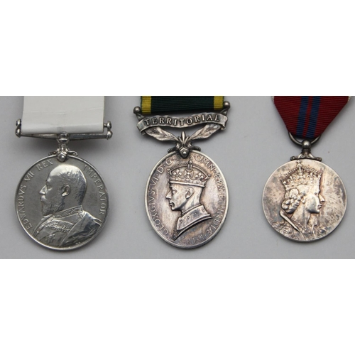 124 - George VI Territorial medal, awarded to CFN R. L. Harper, R.E.M.E., Edward VII Long Service Voluntee... 