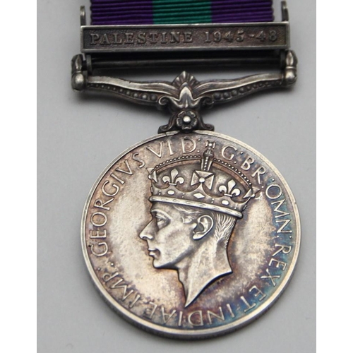 138 - George V General Service, awarded to Guardsman G. Moment, Coldstream Guards, with Palestine 1946-48 ... 