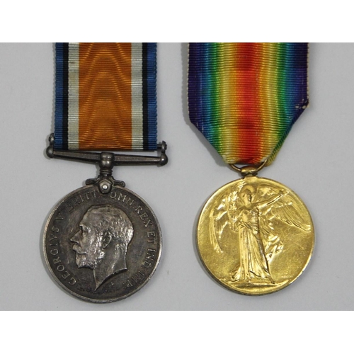 139 - A WWI pair, awarded to Pte J. Print, Army Service Corps, War 1914-18 and Victory.