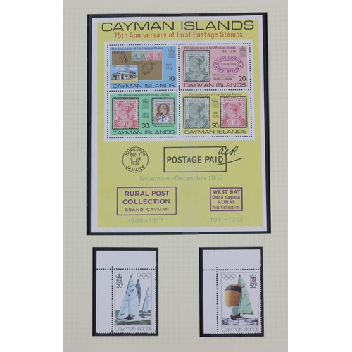 211 - A Cayman Islands collection, to include Victoria half penny and penny, six War Stamps, one blue 2 1/... 