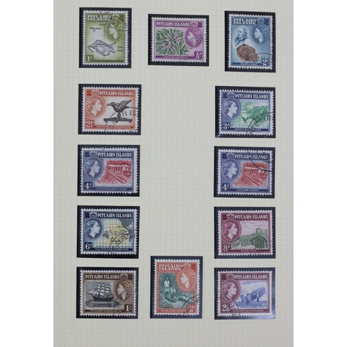 212 - A Pitcairn album, to include 1940 Definitives, two covers with row boat picture, 1957 Definitives, m... 