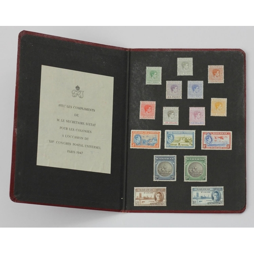 218 - A Bahama Congres Postal Universel Paris 1947 album with 16 Definitives.