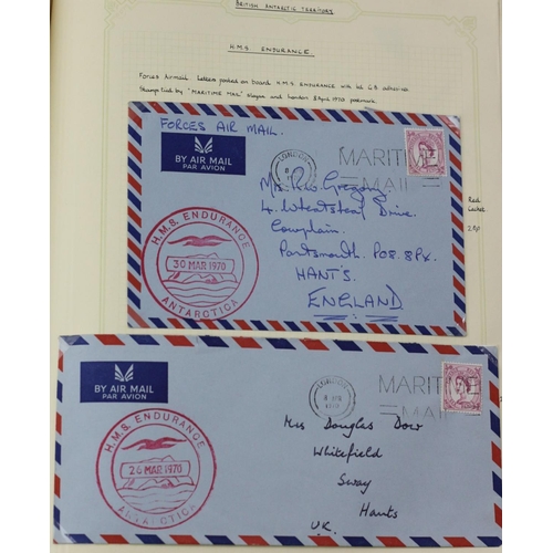 228 - A Falklands and Dependencies collection, to include covers from HMS Endurance in 1970, Signey Island... 